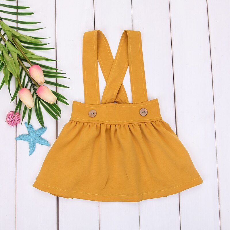 Summer Toddler Kids Baby Girls Skirt Suspender Overalls Skirts One Pieces Princess Sundress Clothes 6M-3Y