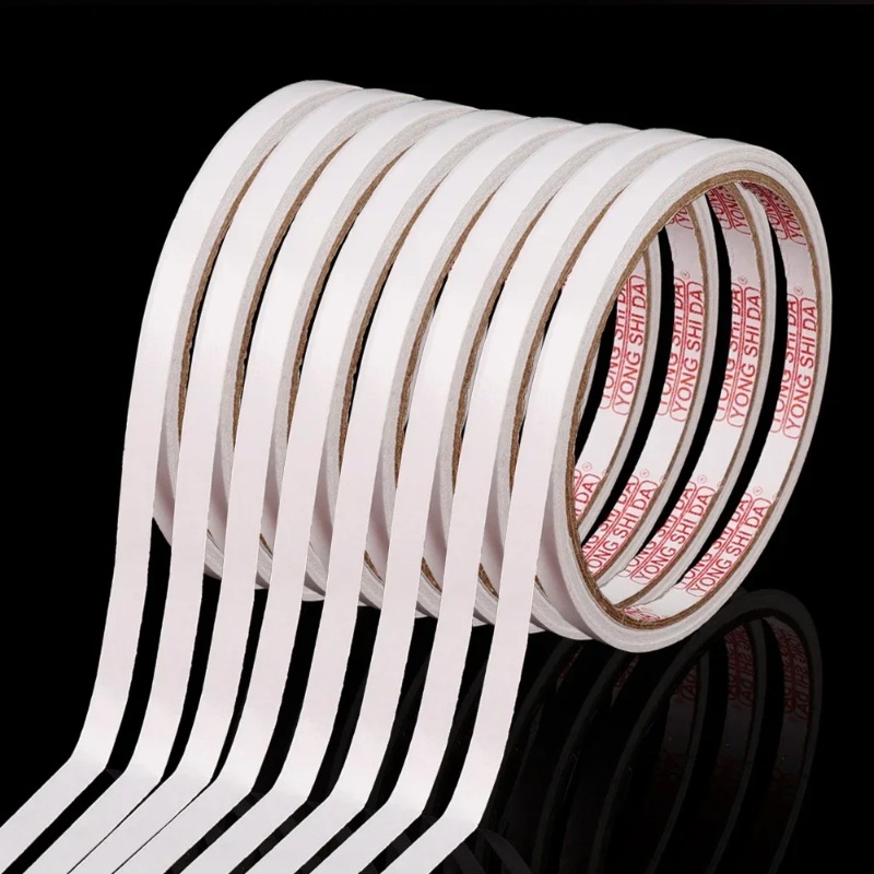 30/1 rollos de cinta adhesiva de doble cara, cinta adhesiva blanca ultrafina fuerte para montaje en el hogar y la Oficina, papel adhesivo de fijación al por mayor