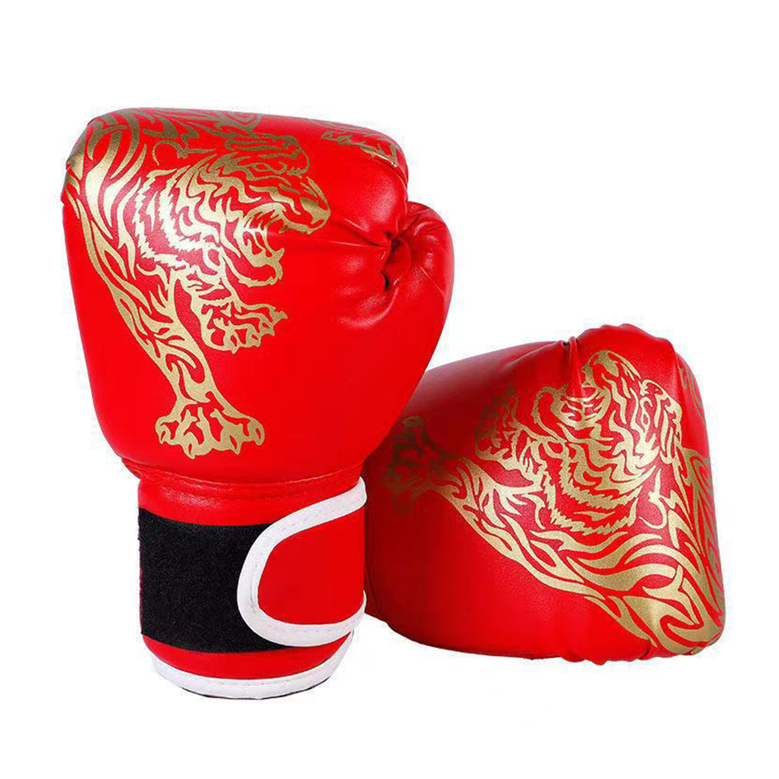 1 Pair Boxing gloves Unisex Children Adults Tiger Printed Boxer Gloves Heavy Punching Bag Gloves for Boxing Kickboxing Training
