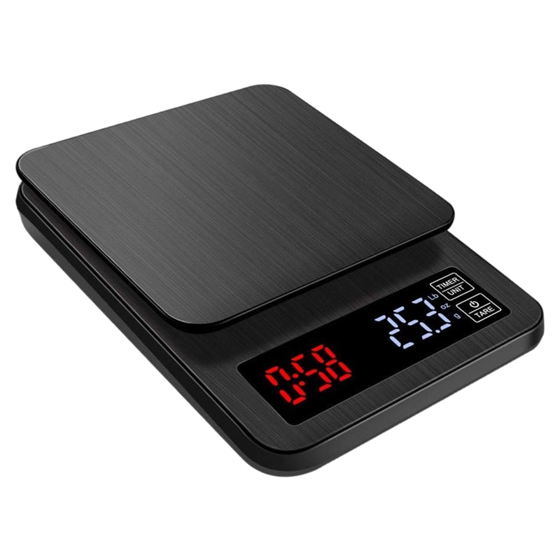 Balance numérique de précision 3000G / 0.1G avec minuterie pour cuisine, cuisine, cuisson, café, thé, balance de farine
