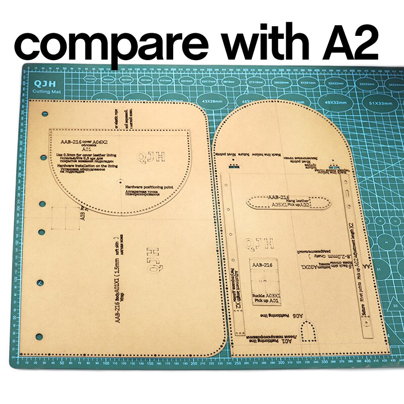 Ladies backpack drawing kraft paper model mold diy handmade leather backpack sewing pattern template