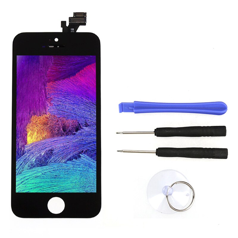 1pc Neueste Schwarz IPhone Zubehör äußere LCD Anzeige Touchscreen Digitizer Montage Reparatur Für Iphone 5