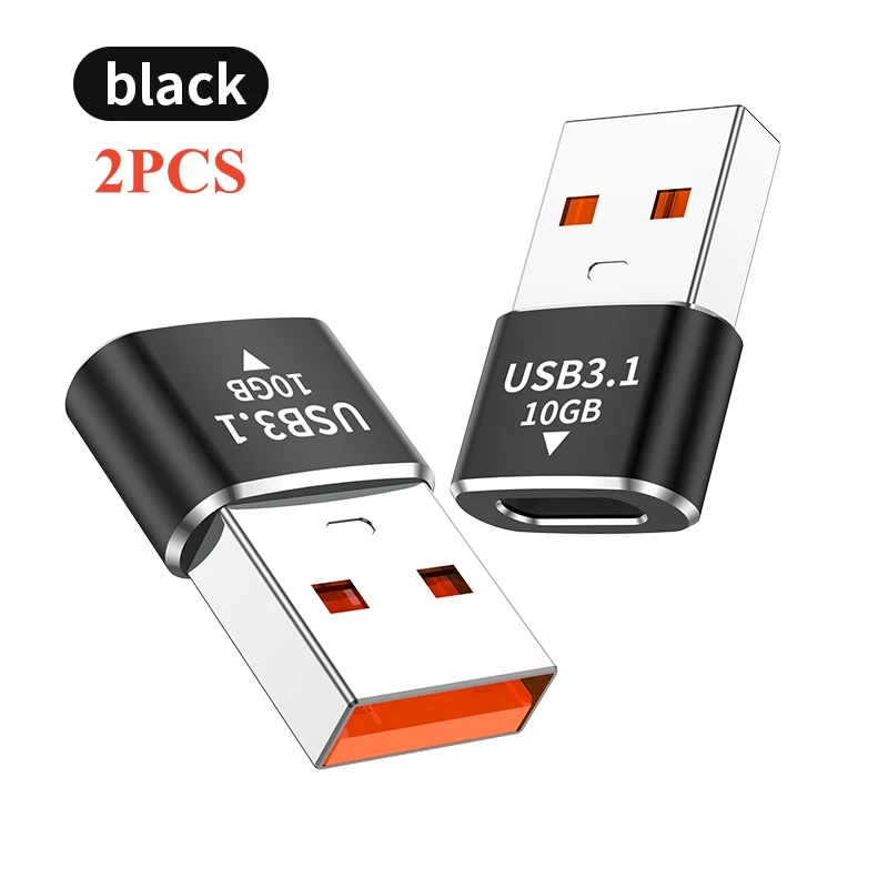 Elough Adattatore USB 3.1 a Tipo C OTG 120W Ricarica rapida 10G USB Maschio a USB C Femmina Connettore per Cellulare PC Laptop iPad: green