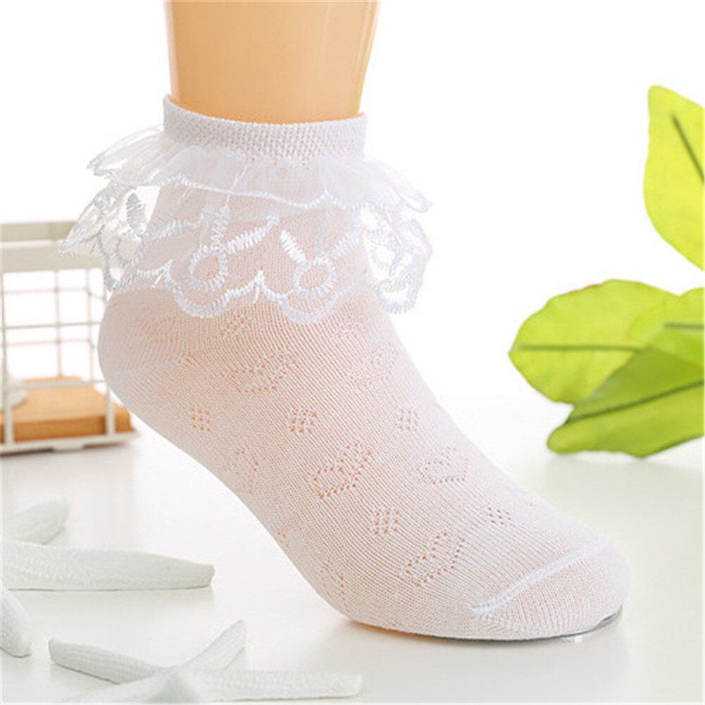 Accessories 2-8 year old Nice Kid Toddlers Girls lovely Lace Short Socks One Pair Layered Dance Socks: A / 4-6T