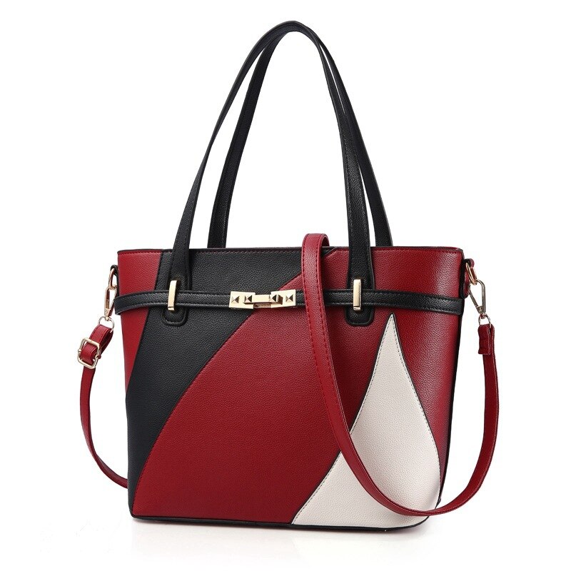 Mode Eenvoudige Pu Lederen Crossbody Tas Voor Vrouwen Casual Grote Capaciteit Schouder Tas Dame Reizen Handtassen: red