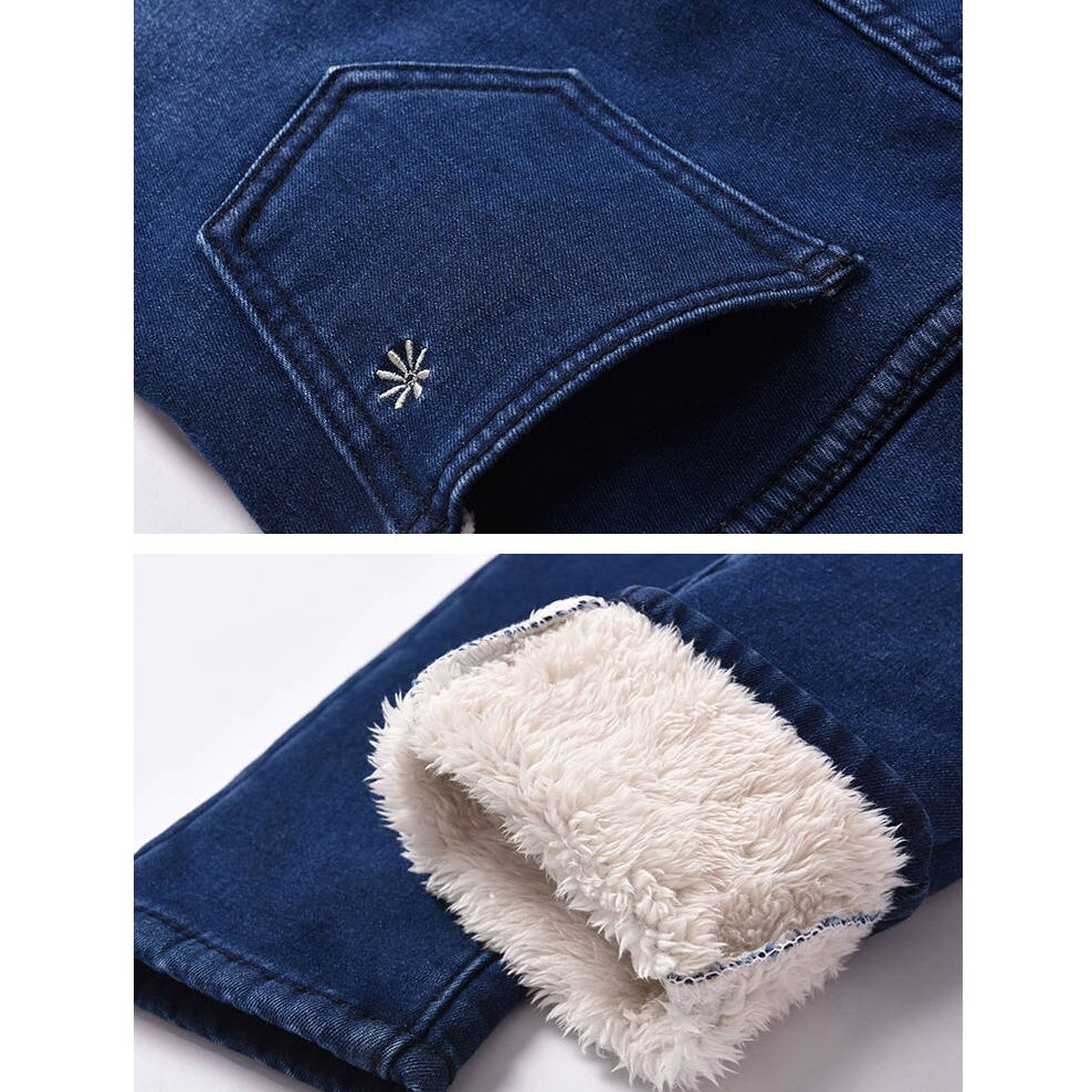 Winter Thicken Cashmere Warm Jeans Women Snow Wear Fleece Denim Trousers Female Casual Plus Size Leggings Slim Pencil Pants