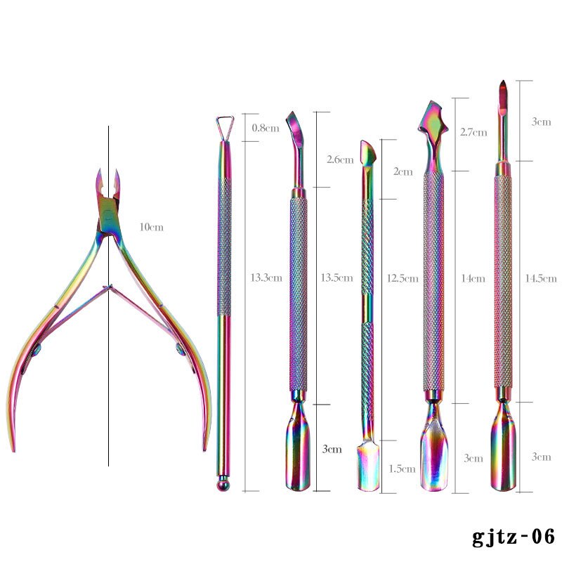 3/4/5/6 Stks/set Manicure Gereedschap Set Nail Schaar Clipper Cuticle Remover Nail Pusher Pedicure Valse nail Tip