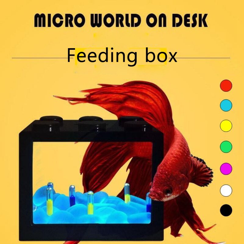 Mini tanque de peces de Tailandia Betta, pequeño tanque de peces Ornamental de escritorio, cuencos de peces ecológicos, Micro Terrario de paisaje