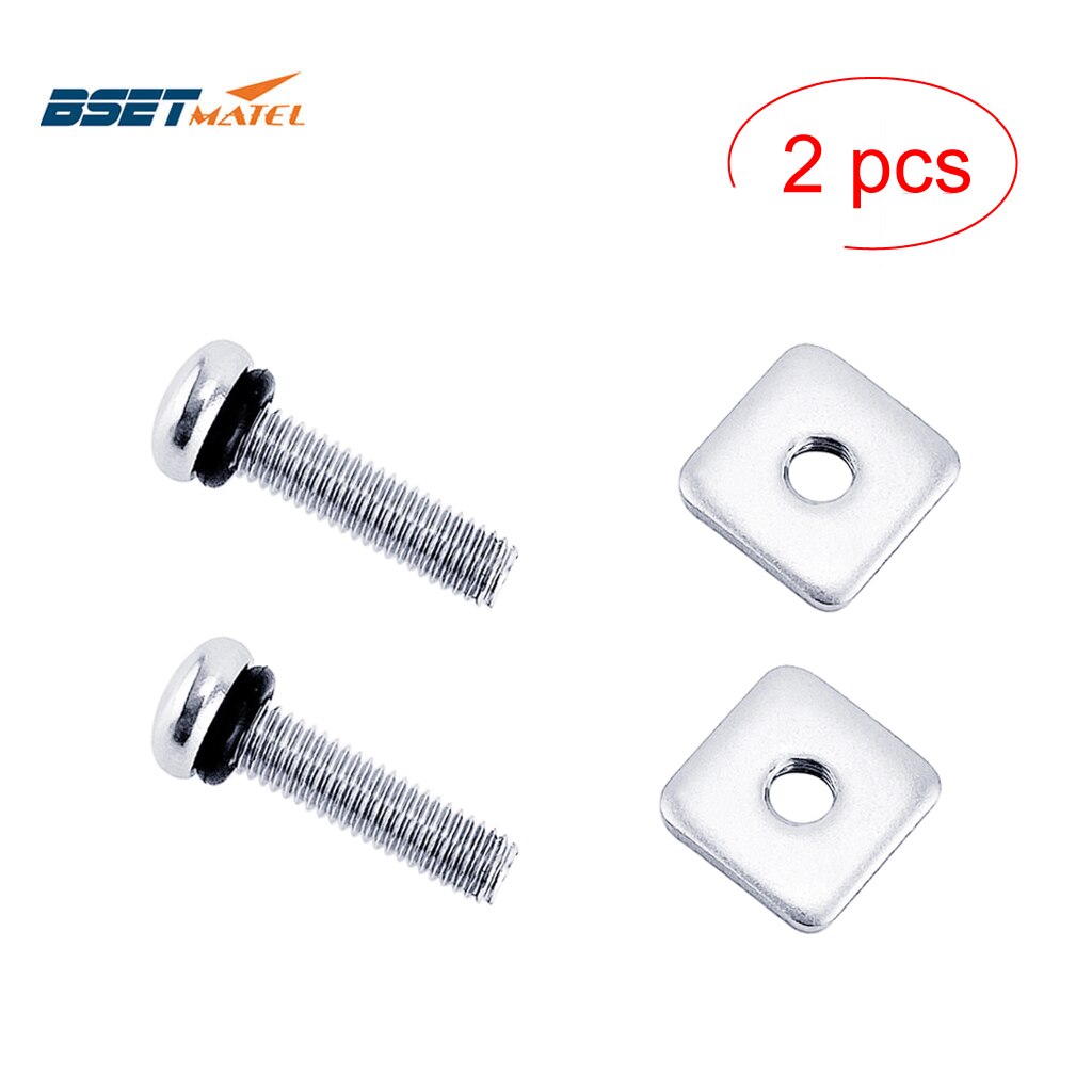 2PCS Stainless Steel 316 Boat Surfboard Fin Screw & Fin Plate Replacement Kit Longboard Fin Screws Plate Multi Tool Accessories