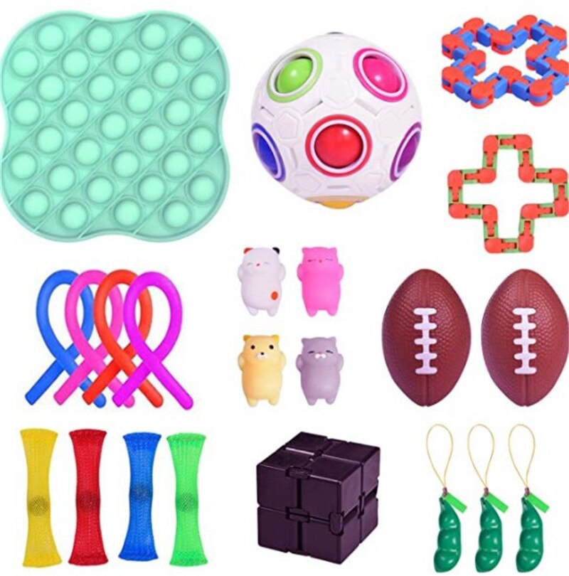 Fidget Toys Anti Stress Toy Set Relief For Adults Girls Boys Children Sensory Stress Relief Antistress Toys: T1