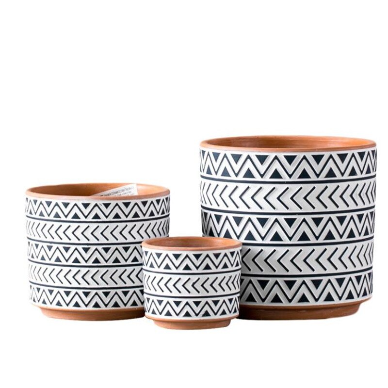 Cutelife Nordic Ins Keramische Bloempot Geometrie Ronde Vazen Voor Decoratie Groene Plant Bloempot Office Home Vazen Decoratieve