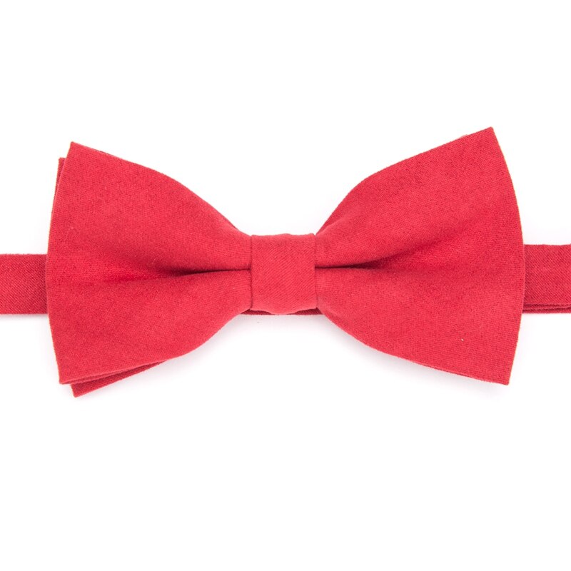 Mænd butterfly slik solid bryllup slips herre fester kjole bowtie dreng kraver forretning tilbehør gravatas para homens: Rød