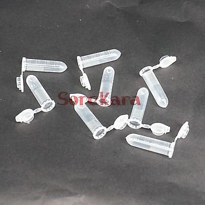 300pcs Scale line 5ml Plastic Centrifuge tube Round bottom Vial Snap Cap For Sample Specimen