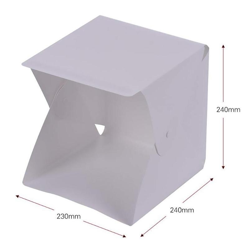 Portátil 20x20cm Mini plegable Lightbox LED estudio Softbox para soporte de la cámara DSLR . Exclusivo.