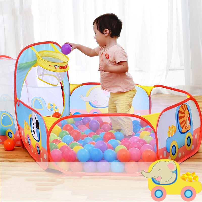 Kids tent Foldable cartoon game house Girl princess treasure hunt house tent ocean ball Play Game Teepe for children: Basketball pool