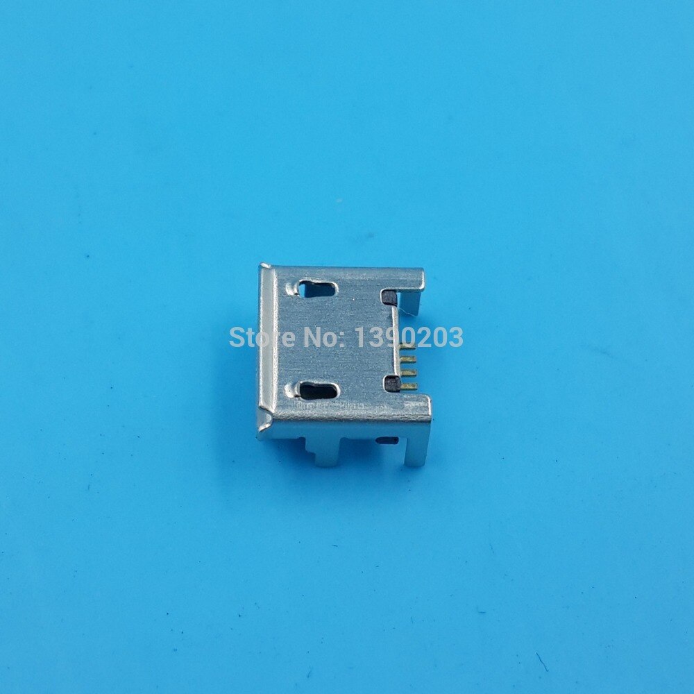 100Pcs Micro USB Female Socket 4 Vertical Legs Fixed Solder Connector Long Pin