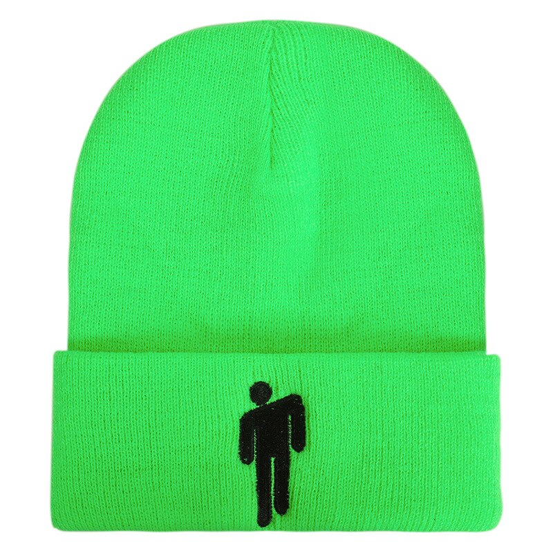 Mütze Deckel Gestrickte Hüte unisex Solide Hüfte-hüpfen Skullies 22 Farben draussen lässig Sport frauen Hütte Fan: fluoreszierend Grün