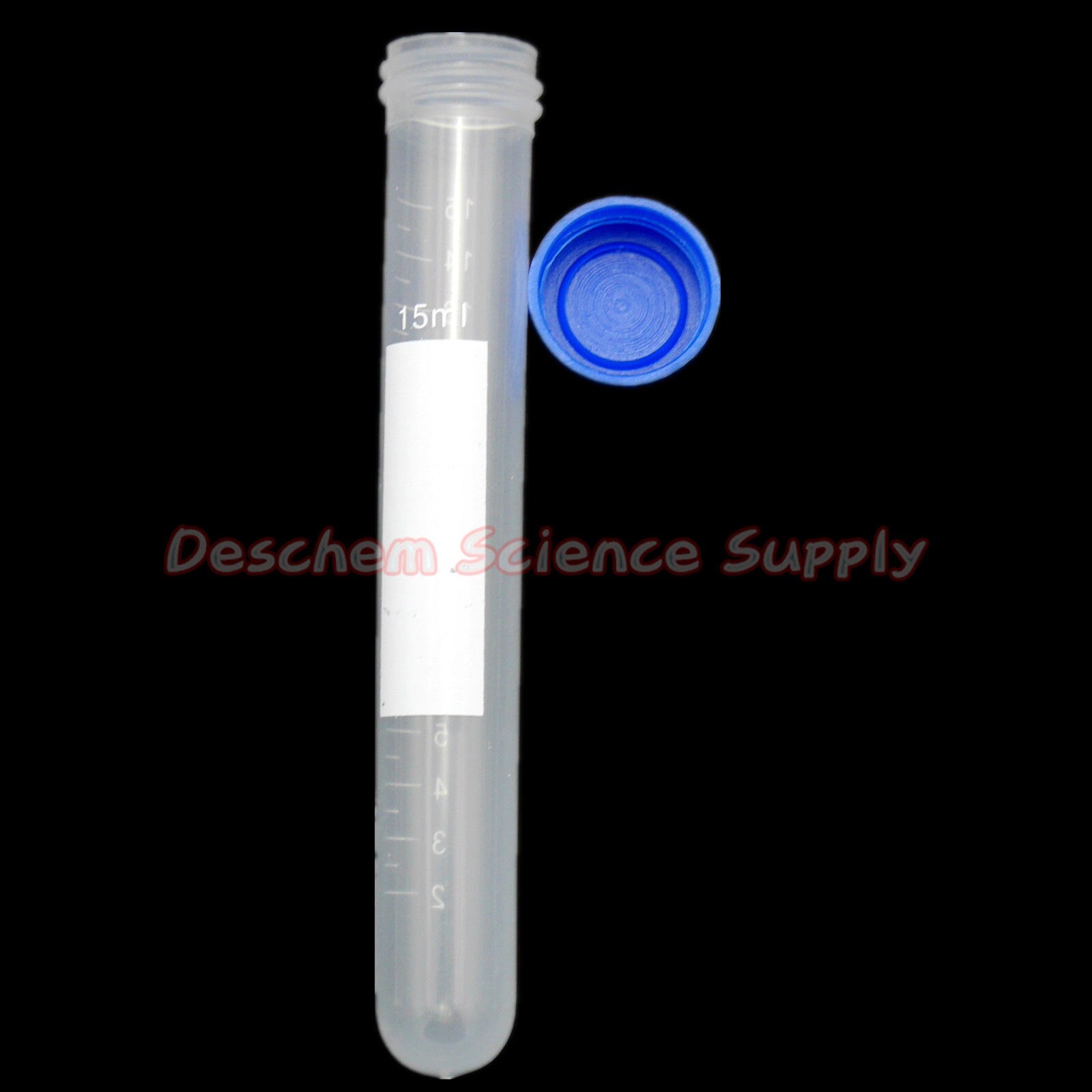 10pcs 15mL Plastic Centrifuge Test Tube With Screw Cap Round Bottom