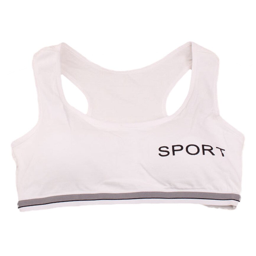 Intimo per bambina intimo reggiseno gilet intimo per bambini intimo sportivo abbigliamento periodo di sviluppo per bambini gilet intimo sportivo: White