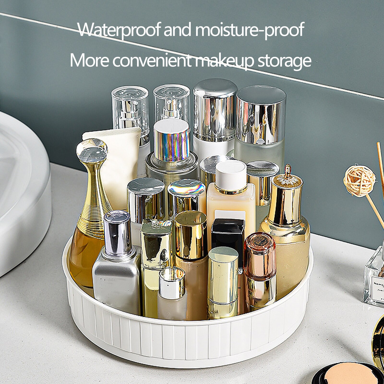 Lazy SusanTurntable Plastic Spinner for Kitchen Cabinet 360 Rotating Spice Rack Cosmetic Makeup Snack Organizers Table Fridge