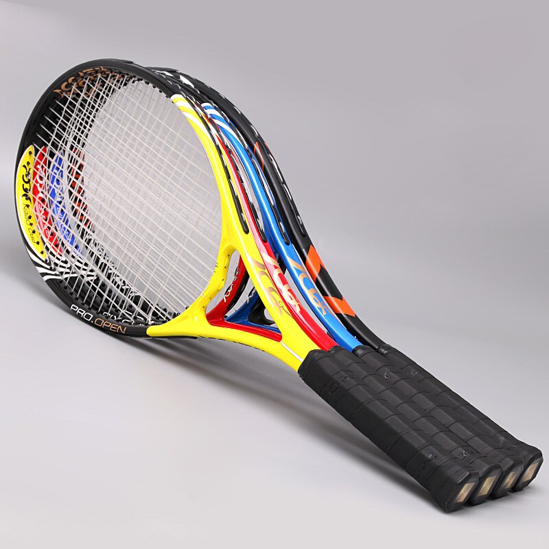 Træning tennisketsjer kulfiber pickleball snor tasker ketsjer padel multifarve ketchere sport til voksne