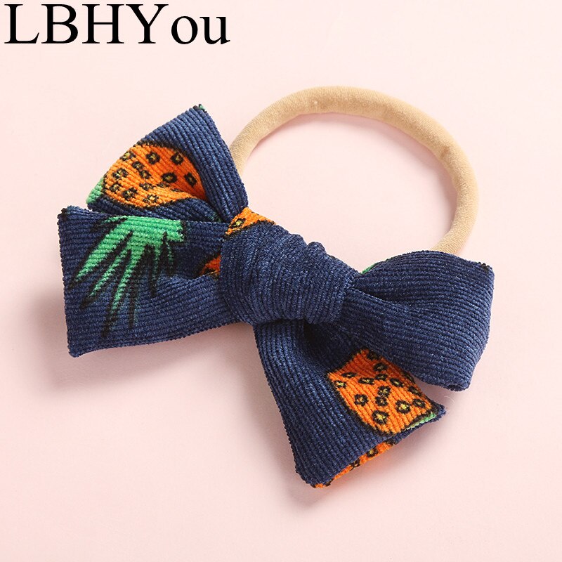 1pc meisjes luipaard corduroy nylon hoofdbanden pasgeboren baby meisjes dunne elastische nylon strikken haarbanden haaraccessoires