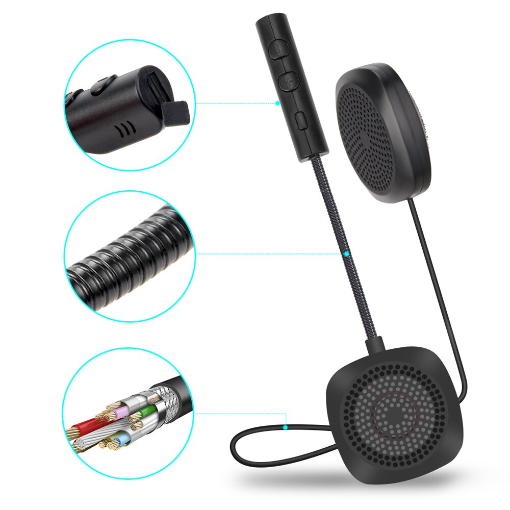 Getnoog Helm Headset Motorfiets Bluetooth Headset Waterdichte Helm Bluetooth Wired Bluetooth Komt Met Fm Voor Motorfiets