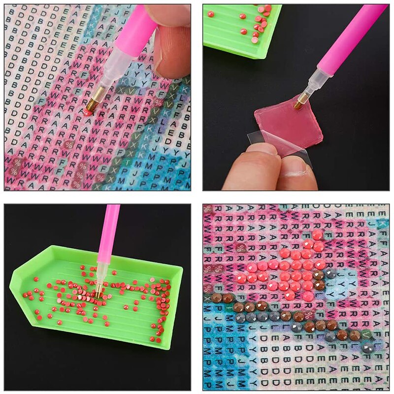 1pc DIY Diamond Stickers English Alphabet Dot Diamond Cross Stitch Decorative Painting Full of Diamonds