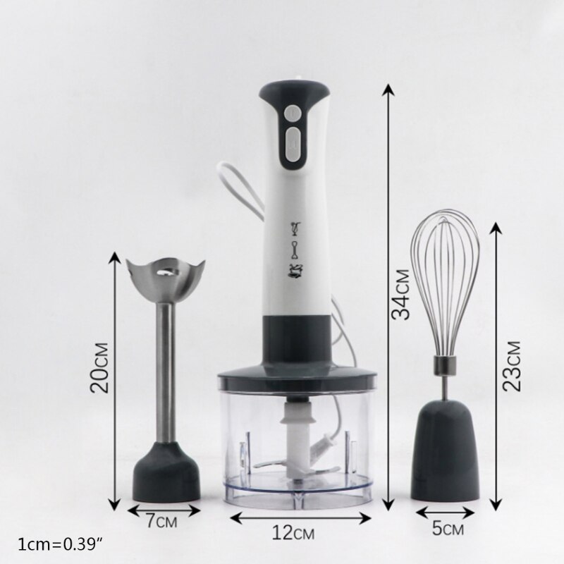 Electric Immersion Hand Blender Stick Mixer 600W EU Plug One-Touch Control