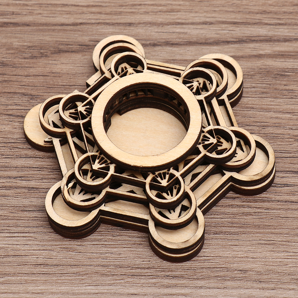 Soporte de madera con patrón de loto para manualidades, Base de bola de cristal para tallado de piedra, decoración de meditación, adorno de escritorio