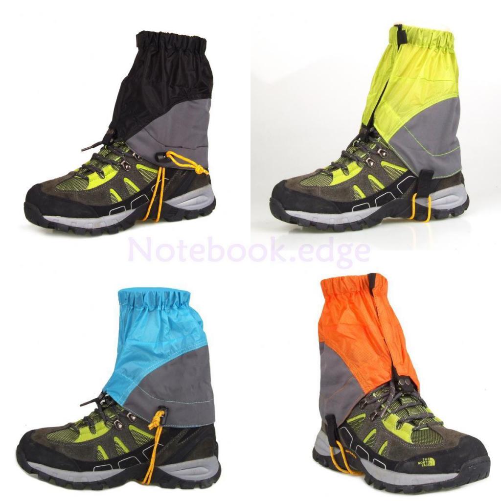 1 par de polainas para caminar y senderismo, ligeras, impermeables, de nailon, 4 colores