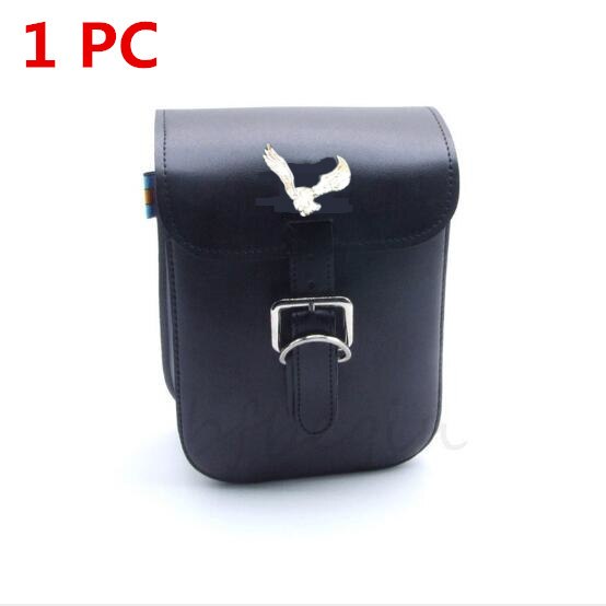 Bolsa de herramientas para motocicleta Softail/Dyna, alforjas de viaje, maletas, equipaje con remaches, Calavera, impermeable, color negro, 1 Juego: 1xEagle