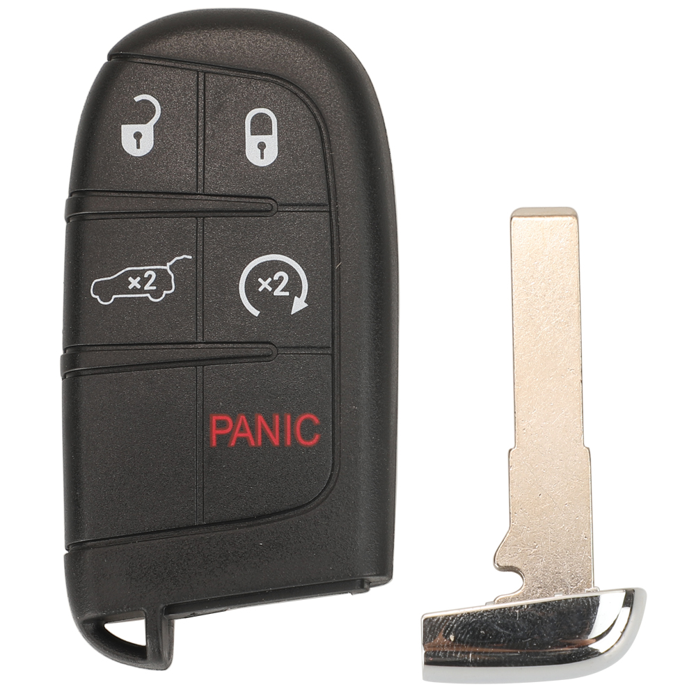 Jingyuqin 10 Uds SIP22 2/3/4/5 botones carcasa de llave a distancia de coche para Jeep Renegade Compass Auto SUV funda inteligente de entrada sin llave Fob: Oro