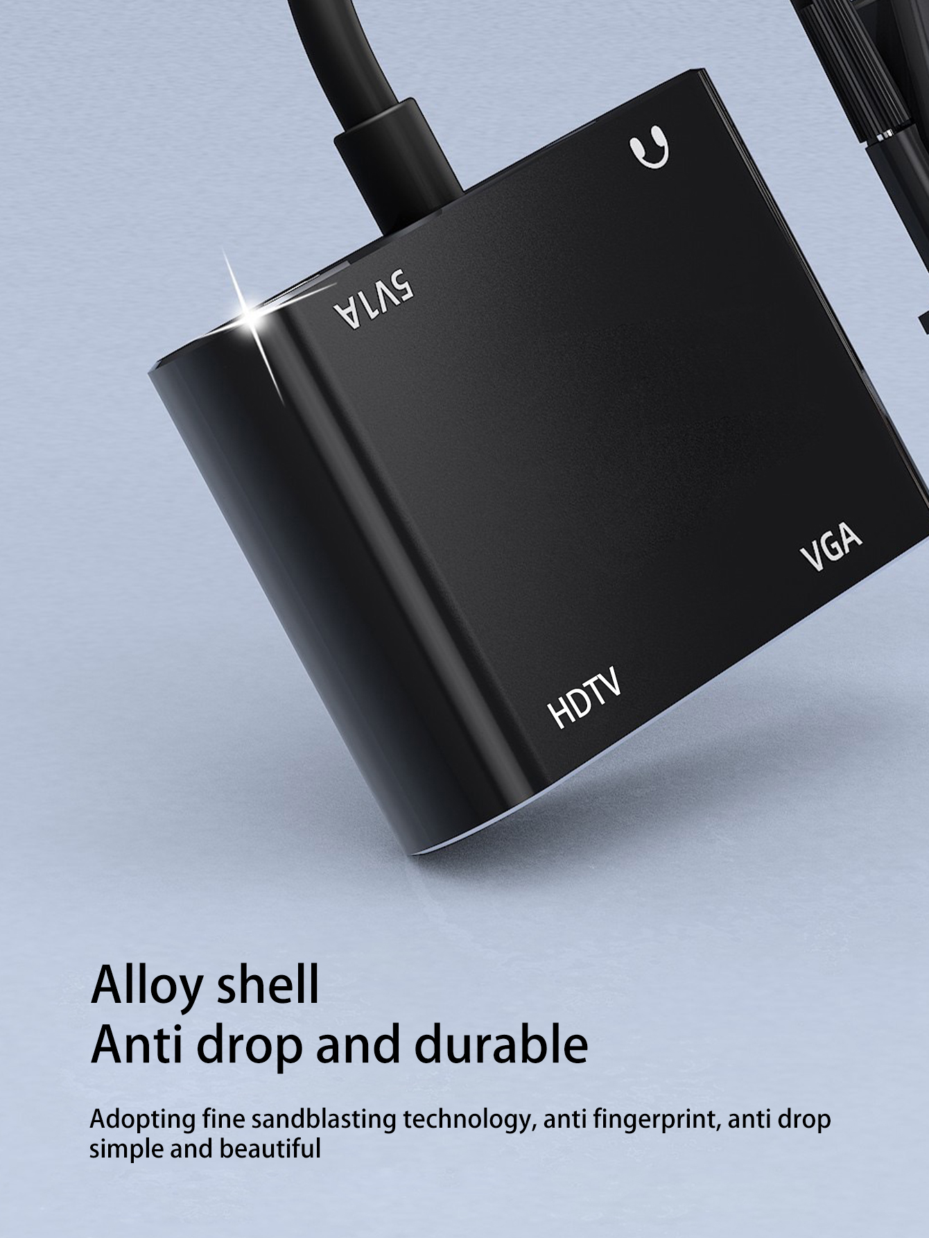 Vga til hdmi + vga dual-mode konverter, perfekt kompatibel med 1080p hd-video.