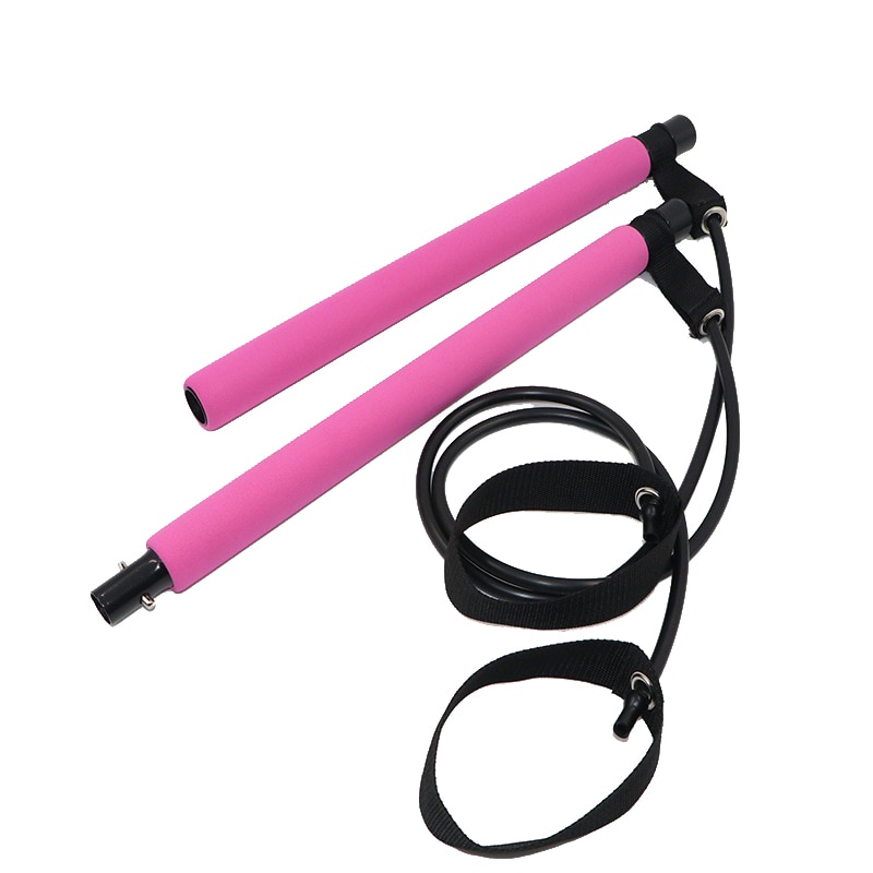 Elastik yoga pilates bar kit krop mave modstand reb yoga stang pilates stick fitness bar body workout