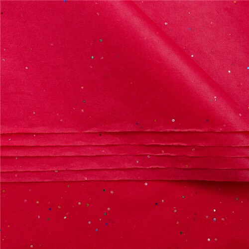 10 hojas de papel tisú con lentejuelas brillantes de 50x66CM, papel artesanal hecho a mano, flores, embalaje de , suministros de decoración del hogar para de boda: Borgoña