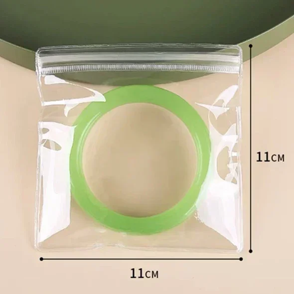 10/50 sztuk przezroczysty PVC organizer na biżuterię woreczki torby antyoksydacyjne kolczyki wisiorek naszyjnik bransoletka pudełko do przechowywania: L / Różowy