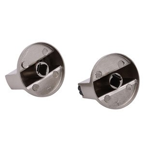 2 Stuks Universele Metalen Draaischakelaar Controle Knoppen 6Mm/8Mm Vervanging Accessoire Voor Huishoudelijke Keuken Fornuis Gas kachel Oven: 45 degree 8mm