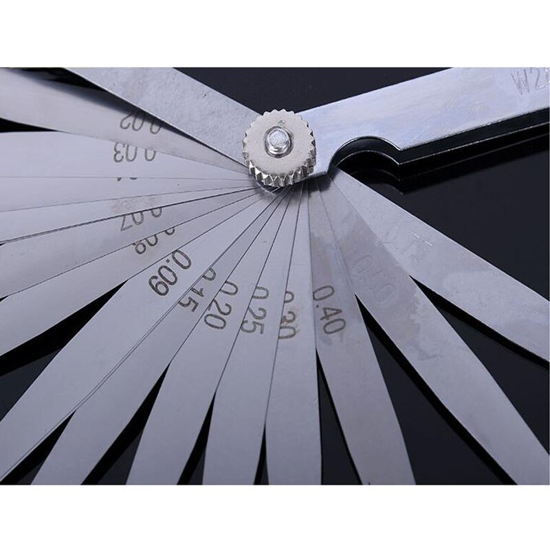 Stainless Steel Feeler Gauge 100mm Length Metric Feeler 14 Blade Gap Filling 0.05-1.00mm Thickness Measurement Layout Tool