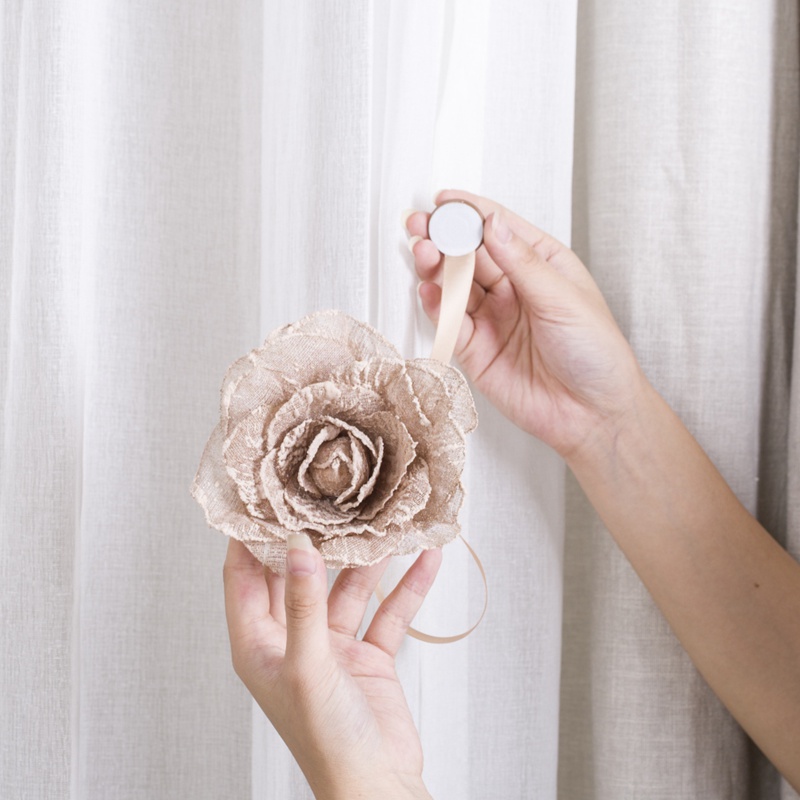 Fleur rideaux porte-embrasse accessoires pince rideau aimant rideaux sangle boucle fenêtre