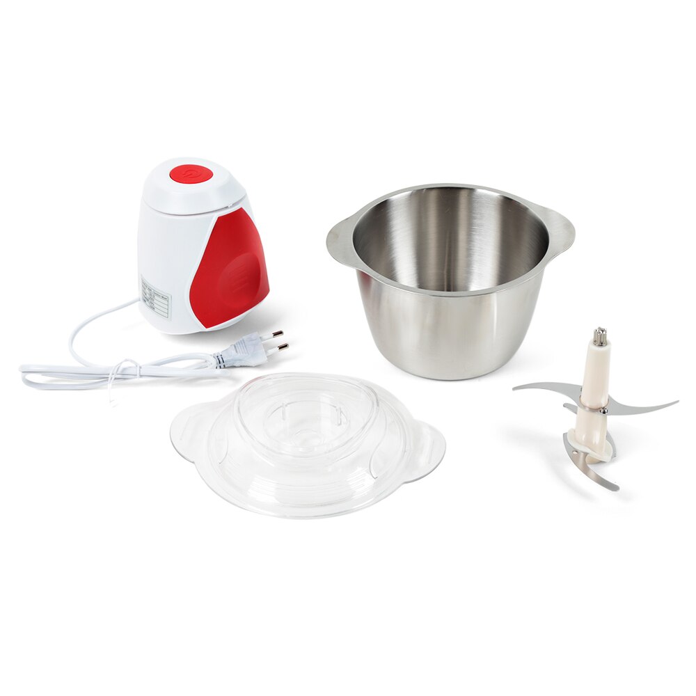 2L Powerful Meat Grinder Mixer Chopper Machine Multifunctional Household Electric Food Processor Stainless Steel Meat Blender