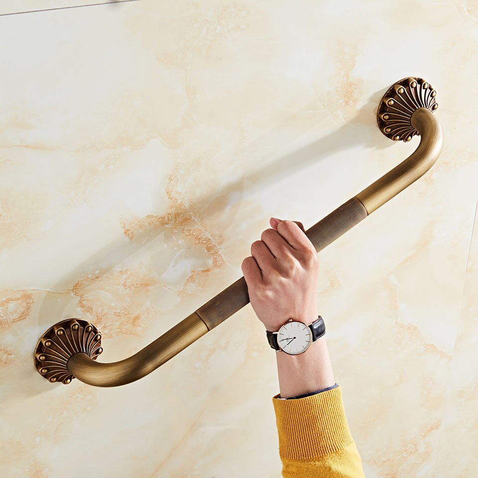 Bathroom Hardware Set Ceramic Brass Towel Rack Paper Holder Towel Bar Corner Shelf Toilet Brush holder Bathroom Accessories: Grab Bar