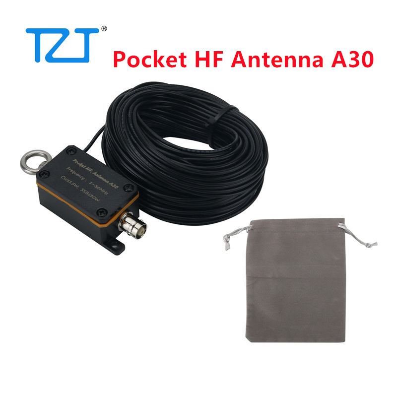 Antenne HF de poche TZT 1-30MHz 30W/25W A30/A25W antenne à ondes courtes Version améliorée de A25 pour Radio Amateur: noir