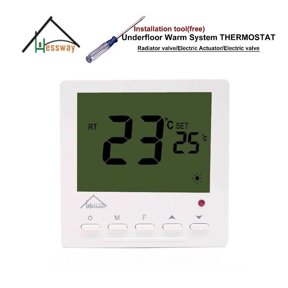 HESSWAY hide underfloor heating thermostat Control adjustment for Thermal Electric Actuator