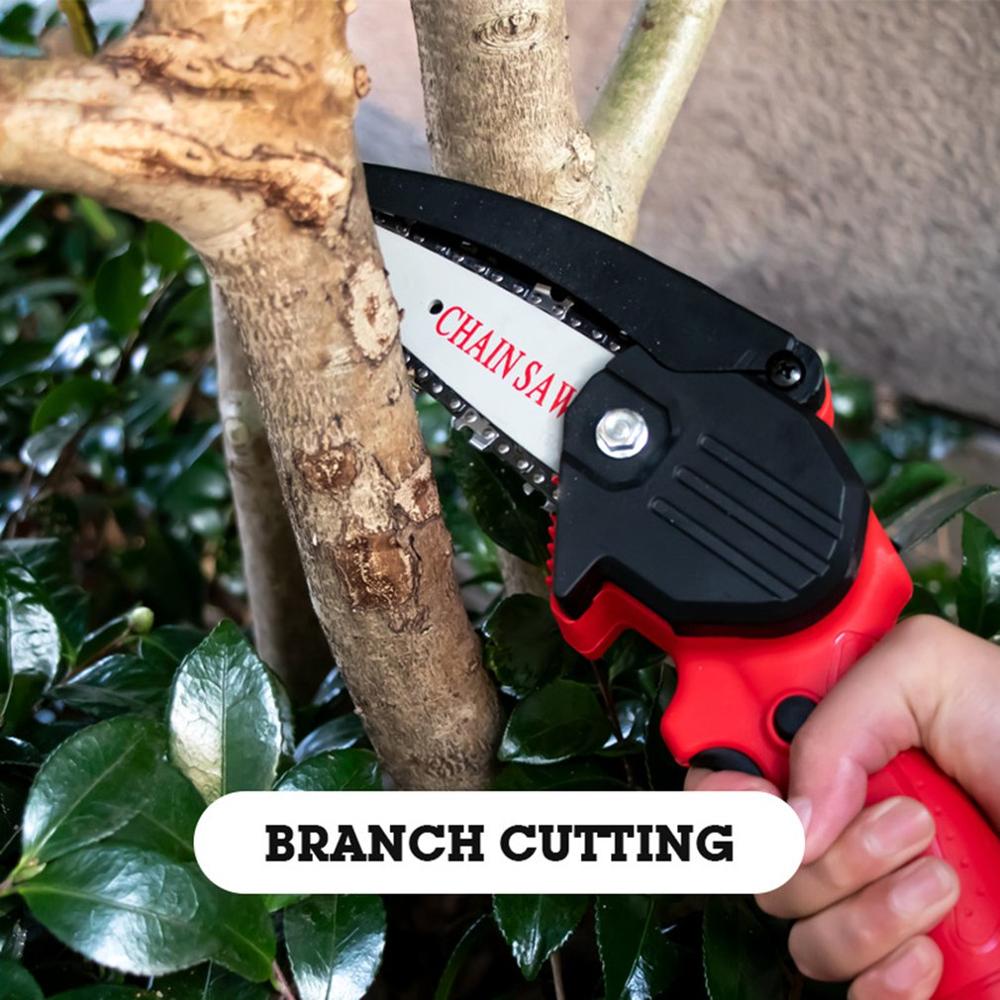 Mini Portable Electric Pruning Saw Electric Saws Woodworking Electric Saw Garden Logging Mini Electric Chain Saw Lithium Battery