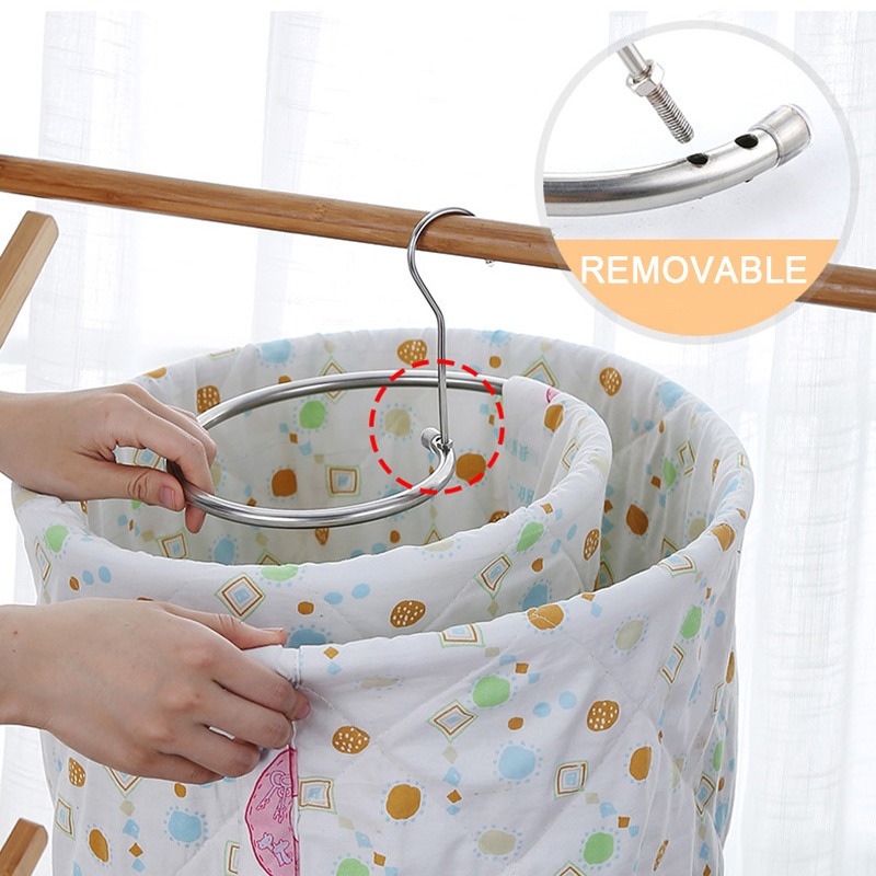 Roestvrij Ronde Spiraal Dekbed Lakens Hanger Deken Hanger Bespaart Ruimte Roterende Droogrek Outdoor Huis Balkon Outdoor Hanger