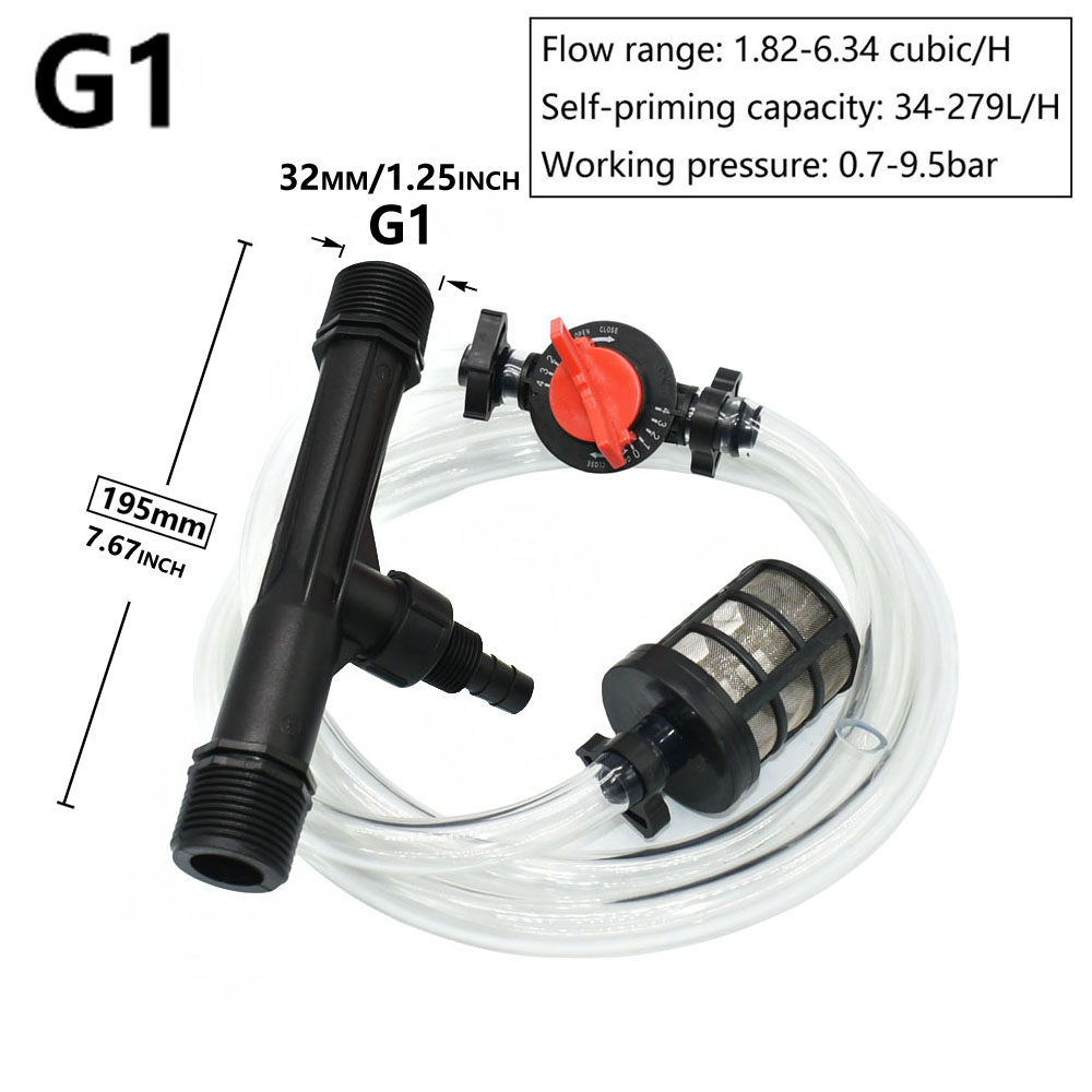 1/2" 3/4" 1" 1.5inch Thread Agriculture Irrigation Venturi Fertilizer Injector set Greenhouse Irrigation Fitting Ozone Injector: Burgundy