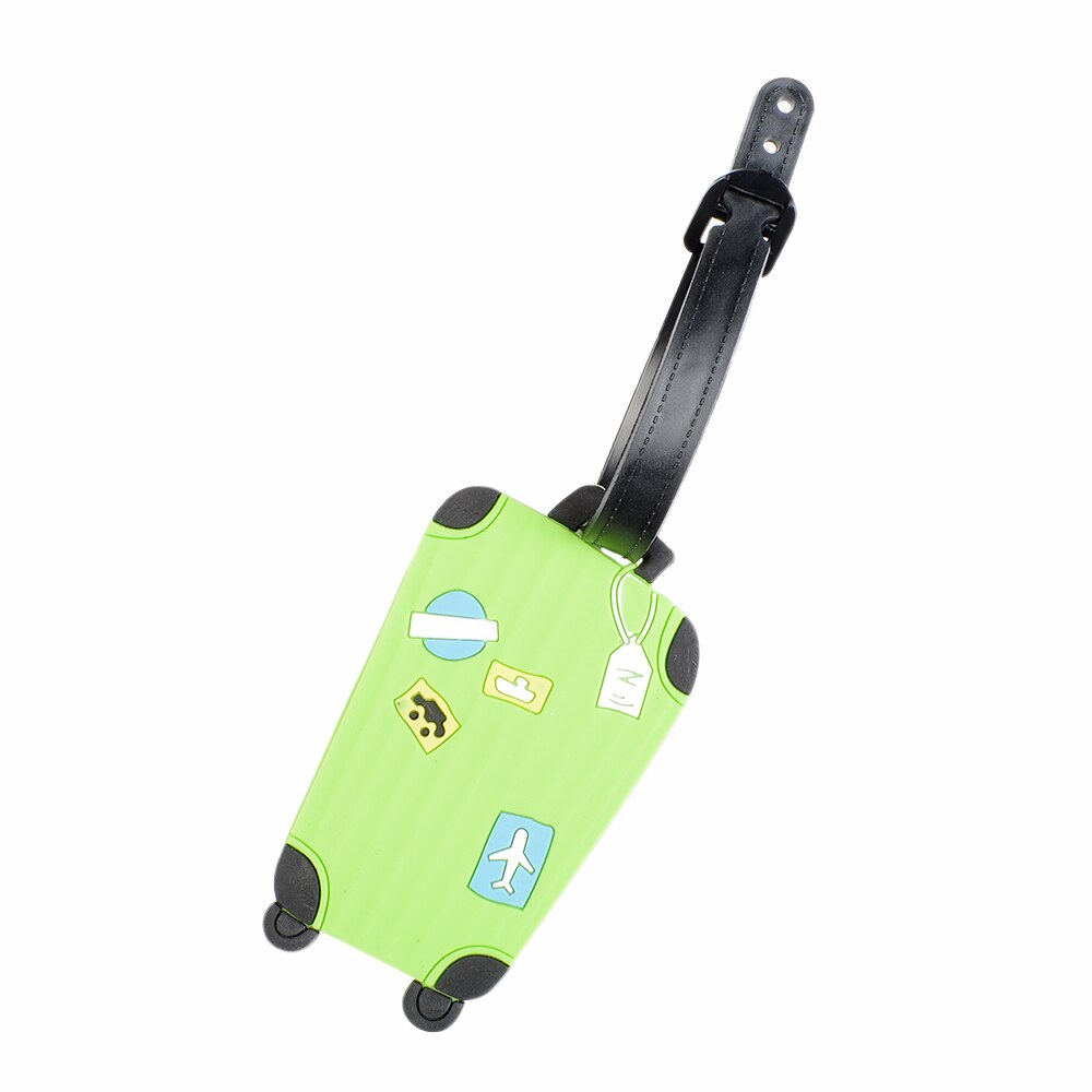 étiquettes de bagages pour voyage couleur bonbon anglais lettre étiquette de bagage sangle valise nom ID adresse étiquettes étiquettes de bagages: green