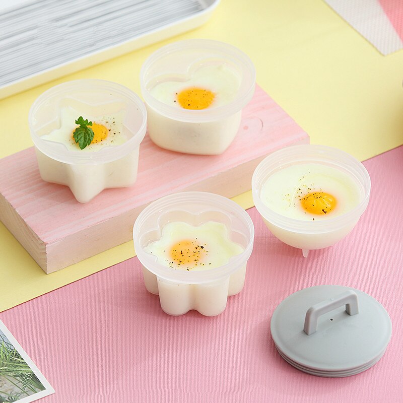 Hervidor de huevos de plástico, utensilio de cocina, molde con tapa, cepillo, máquina para tortitas
