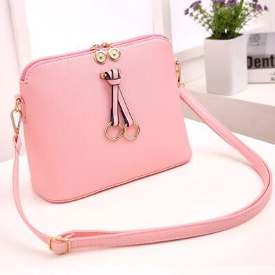 Lily queen zomer tas met kwastjes, dames crossbody schoudertassen, kleine schelpentassen, bolsas: Roze